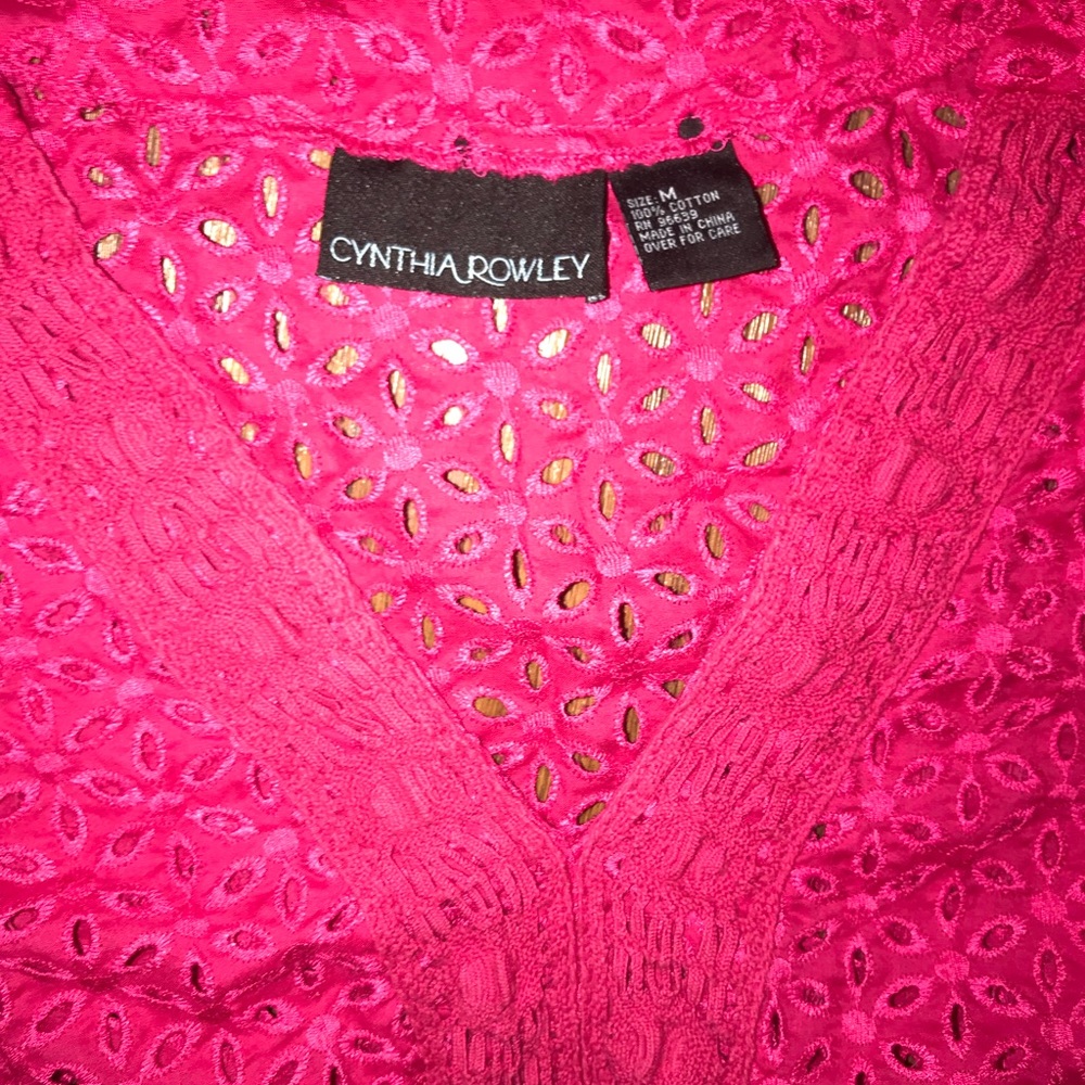 🌺 NWOT Cynthia Rowley Eyelet Tunic Cover Up